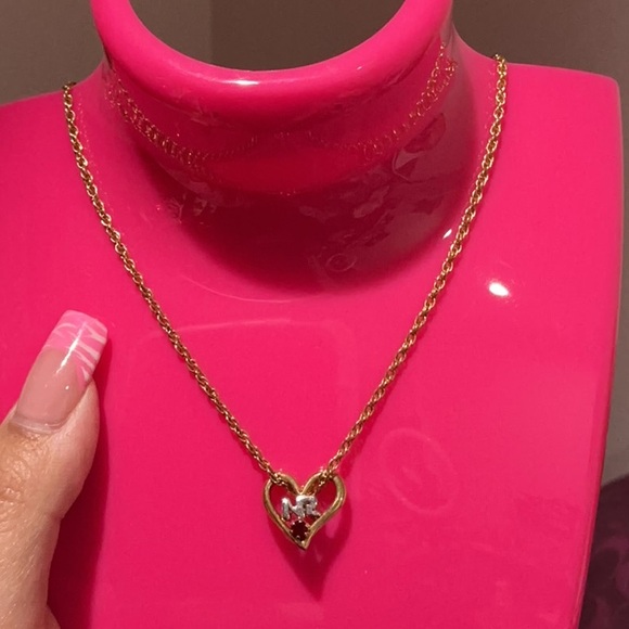 Givvy Nina Ricci Necklace Red Crystal - Picture 1 of 1